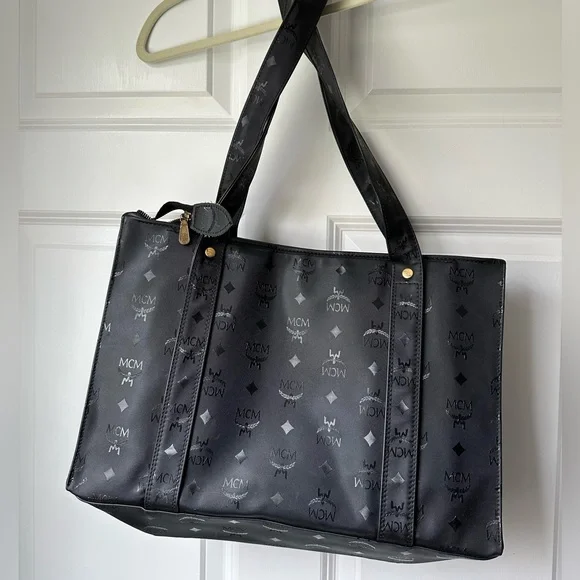 MCM Black Tote Shopper Vintage